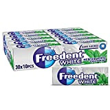 FREEDENT WHITE, Chewing-Gum sans sucres, goût Menthe verte, 30 Étuis de 10 chewing-gums (420g)
