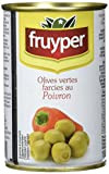 FRUYPER Olives Farcies aux Poivrons | Olives vertes dénoyautées | Origine Espagne | 130g égoutté - Lot de 6