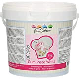 FunCakes Gum Paste Blanc: Parfait pour les fleurs en sucre, les volants et plus encore. Étalé finement, sèche rapidement, soyeux, ...