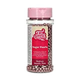 FunCakes Perles en Sucre Moyennes Rose Métallique: sprinkles gâteau, bon goût, parfait pour la décoration de gâteaux, perles de sucre ...