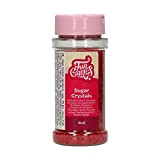 FunCakes Sugar Crystals Rouge: Sprinkles gâteau, Bon Goût, Parfait pour la Décoration De Gâteau, Cristaux De sucre colorés. 80 g.