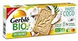 Gerblé Bio, Sablés bio saveur Coco Pavot, Allégés en sucres, Sans huile de palme, 1 Paquet de 12 Biscuits, 132g, ...