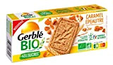 Gerblé Bio, Sablés bio saveur Epeautre Caramel, Allégés en sucres, Sans huile de palme, 1 Paquet de 12 Biscuits, 132g, ...