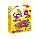 Gerblé Sport & Energie, Barres Energétique Saveur Cranberry au Germe de Blé, Riche en Glucides, 6 Sachets Individuels, 150 g, ...