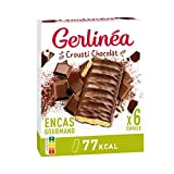 Gerlinéa - Crousti Chocolat - Gaufrette Croustillante pour un Encas Gourmand - Sans Gluten -102g (6 croustis de 17g)