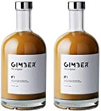 GIMBER Concentré de gingembre bio 2x700 ml (1,4L) | Boisson sans alcool 100% biologique à base de gingembre, citron et ...