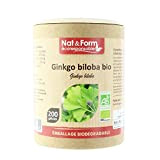 Ginkgo Biloba BIO | 200 Gélules Végétales | 50 Jours de Cure | Nootropique Puissant 100% Naturel | Mémoire, Concentration, ...