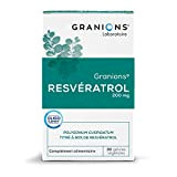 GRANIONS RESVÉRATROL 200 mg + Sélénium - Formule hautement concentrée - ANTI-ÂGE, ANTIOXYDANT & PROTECTION CELLULAIRE - Extrait de racine ...
