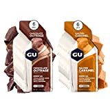 GU ENERGY GEL - Pack 12 Gels Chocolat/Caramel Beurre Salé Gel énergétique - Sodium - BCAA - Idéal pendant l'effort ...