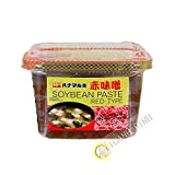 HANAMARUKI - Veritable Pâte de Soja Rouge en barquette pour soupe Japonaise 1x500g - SANS GLUTEN ! SANS OGM !