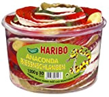 Haribo Boas, Bonbons Gélifiés et Guimauve, Fruité, 30 Pièces, 1 Boîte de 1200 gr