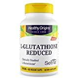 Healthy Origins, L-Glutathione Reduced, avec Setria, 500 mg, 60 Capsules végétaliennes, Testé en Laboratoire, Sans Gluten, Sans Soja, Végétarien