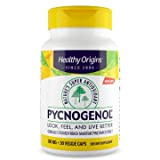 Healthy Origins, Pycnogenol, 100mg, Extrait d'écorce de Pin avec Procyanidines, 30 Capsules végétaliennes, Testé en Laboratoire, Sans Soja, Sans Gluten, ...