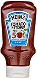 Heinz Tomato Ketchup 50% de sucre et sel en moins Flacon Souple Top Down 435g