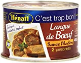 HENAFF Langue de Bœuf Sauce Madère au sel de guérande 410 g - Lot de 3