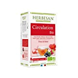 HERBESAN®- INFUSION HIBISCUS CASSIS CIRCULATION BIO Cassis feuille, Hibiscus, Marron d'Inde, Vigne rouge - 20 sachets