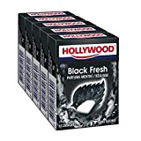 Hollywood Chewing-gum Black fresh, parfum menthe réglisse - Le lot de 5, 14g