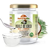 Huile de Coco Bio Vierge 200 ml. Crue et Pressée à Froid. Organique et Naturel. Huile Bio Native Non Raffinée. ...