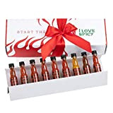 I LOVE SPICY Start The Fire Coffret Cadeau avec Sauces Pimentées (Paquet de 9 x 20 ml), Piquant 1-6 / ...
