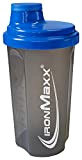 IronMaxx Shaker – Bouteille secoueur pour shakes protéinés avec bouchon rotatif – Couleur Bleu/Gris– 1 x 700 ml
