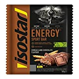 Isostar - Barres Energy Sport Bar Cereal saveur Chocolat - Barres Énergétiques Source de Glucides - Apport en Energie - ...