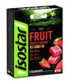 Isostar Energy Fruit Boost Strawberry - Pâtes de fruits énergétiques goût Fraise -197725 -100g - 1 boite contient 10 carrés