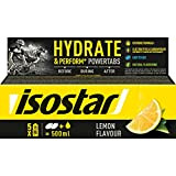 Isostar - Hydrate & Perform Powertabs saveur Citron - Tablettes Effervescentes pour Boisson Isotonique - 10 Tablettes - 180463