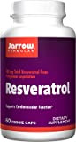 Jarrow Formulas, Resveratrol, 100mg, avec Trans-Resvératrol et Vitamine C, Hautement Dosé, 60 Capsules végétaliennes, Testé en Laboratoire, Végétarien, Sans Soja, ...