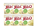Jell-O Vanilla Lot de 6 mélanges pour pudding instantané et remplissage à tarte 96 g