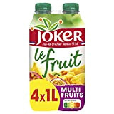 Joker Le Fruit Jus Multifruits Bouteille, 4 x 1L