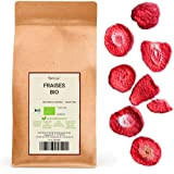 Kamelur BIO Fraises lyophilisées - chips de fraises bio dans un emballage biodégradable - 125g