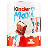 Kinder Barre Chocolatée Kinder Maxi - La boîte de 10 Barres - 210g