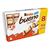 Kinder Barres chocolatées au chocolat blanc - Le paquet de 8 x 2 barres