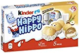 Kinder happy Hippo Noisette 5er Édition limitée: 5 gaufres emballées individuellement avec crème de noisette, crème de lait et morceaux ...