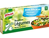 Knorr Bouillon de légumes, -30% de sel - Les 12 tablettes, 109,2g