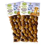 KORVEL Olives Grecques - Mélange Kalamata-Halkidiki avec Paprika - Épicé - 500 gr (2 x 250 gr) - Emballage Sous ...