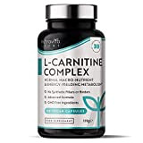 L-CARNITINE Vegan - Haute Dose Extra Fort - avec biotine, chrome, vitamine D, B3 & B6 - Pre-Workout Sportives Energie ...