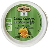 LA PATELIERE Cubes d'Écorces de Citrons Confits Bio 150 g - Lot de 3