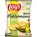 Lay's Chips recette Méditerranéenne, 100% huile d'olive, nature - Le sachet de 130g