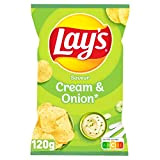 Lay's Chips Saveur Cream Onion, Oignon, 120 g