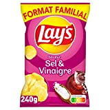 Lay's Chips Saveur Sel, Format Familial, Vinaigre, 240 g