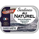 Le Trésor des Dieux Sardines au naturel sans arête - La boîte de 80,5g net égoutté