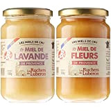 Les Ruchers du Luberon Miel de Lavande de Provence IGP/Label Rouge 500 g 3760009390706 & Miel de Fleurs de Provence ...