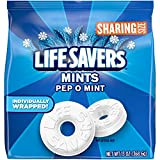 LIFE SAVERS Pep-O-Mint Breath Mint Bonbons durs à la menthe, taille partagée, sac de 370 ml