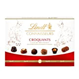 Lindt - Boîte CONNAISSEURS Croquants - Assortiment de Chocolats au Lait, Noirs et Blancs - Idéal pour Noël, 405g