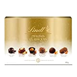 Lindt - Boîte PRALINÉS CLASSIQUES - Assortiment de Chocolats au Lait, Noirs et Blancs - Idéal pour Noël, 405g