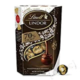 Lindt - Cornet LINDOR - Chocolat Noir 70% Cacao - Cœur Fondant, 200g