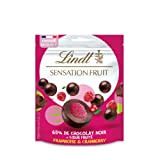 Lindt - Sachet Framboise & Cranberry LINDT SENSATION FRUIT - Chocolat Noir - 160g