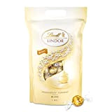 Lindt - Sachet Grand format LINDOR - Chocolat Blanc - Cœur fondant, 1kg
