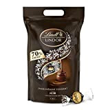 Lindt - Sachet Grand format LINDOR - Chocolat Noir 70% Cacao - Cœur Fondant, 1Kg